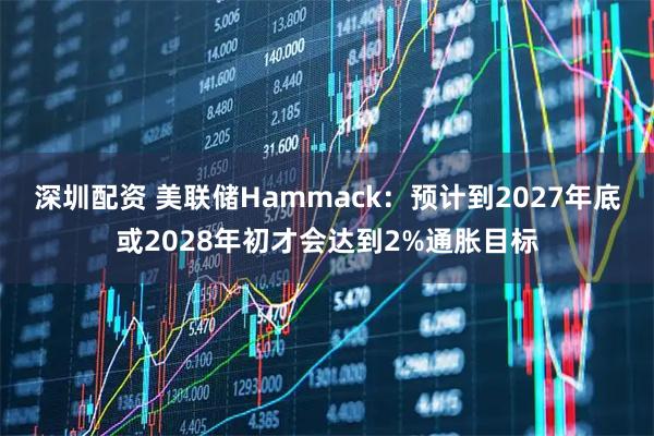深圳配资 美联储Hammack：预计到2027年底或2028年初才会达到2%通胀目标